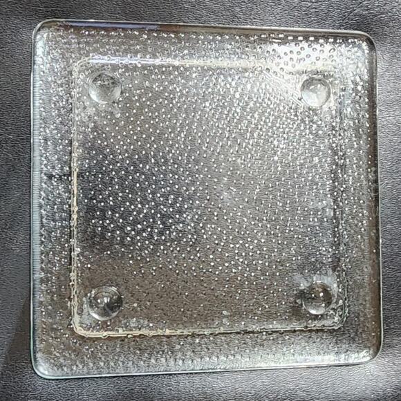 Escentials Green & white Candle on   glass trivet 4 separate Candles Light scent - Picture 6 of 6